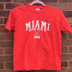 Miami University OH Hockey tee youth L